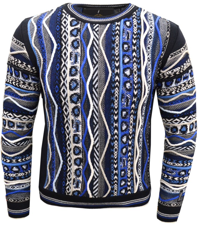 Original Paolo Deluxe® Sweater  Pullover "Tigro" Blau