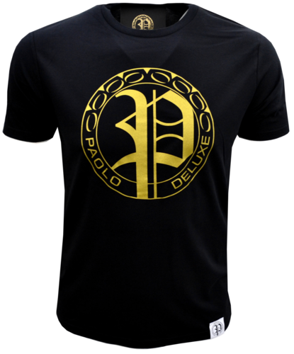 Paolo Deluxe® T-Shirt Logo Schwarz/Gold