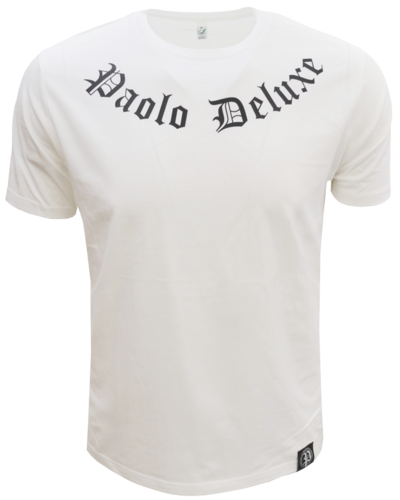 Paolo Deluxe® T-Shirt Schriftzug Neck white/Black